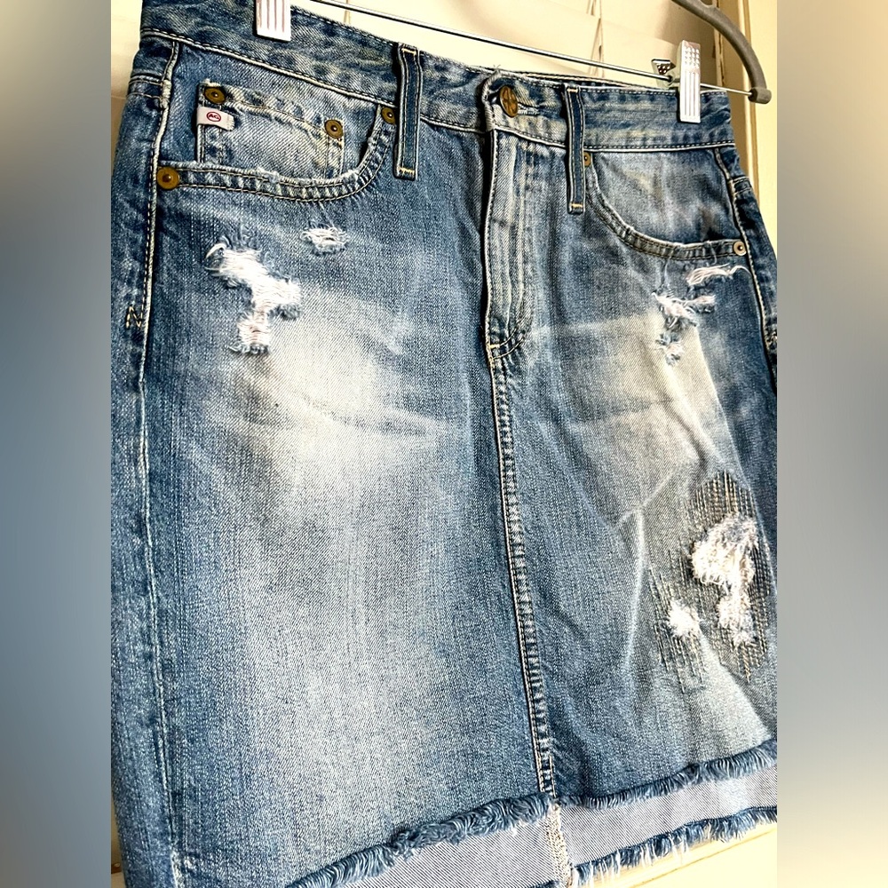 ADRIANO GOLDSCHMIED The Erin Distressed Pencil Skirt